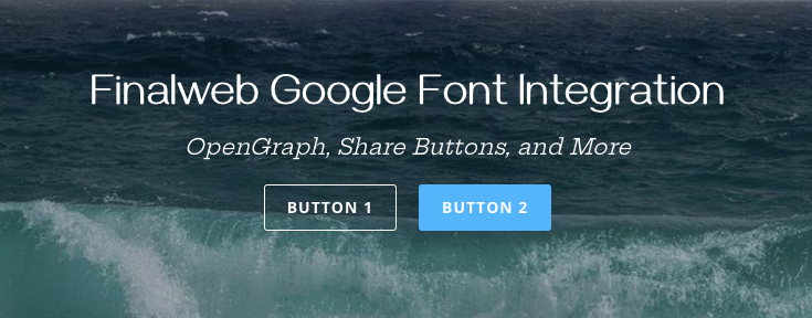 Finalweb Google Fonts Example